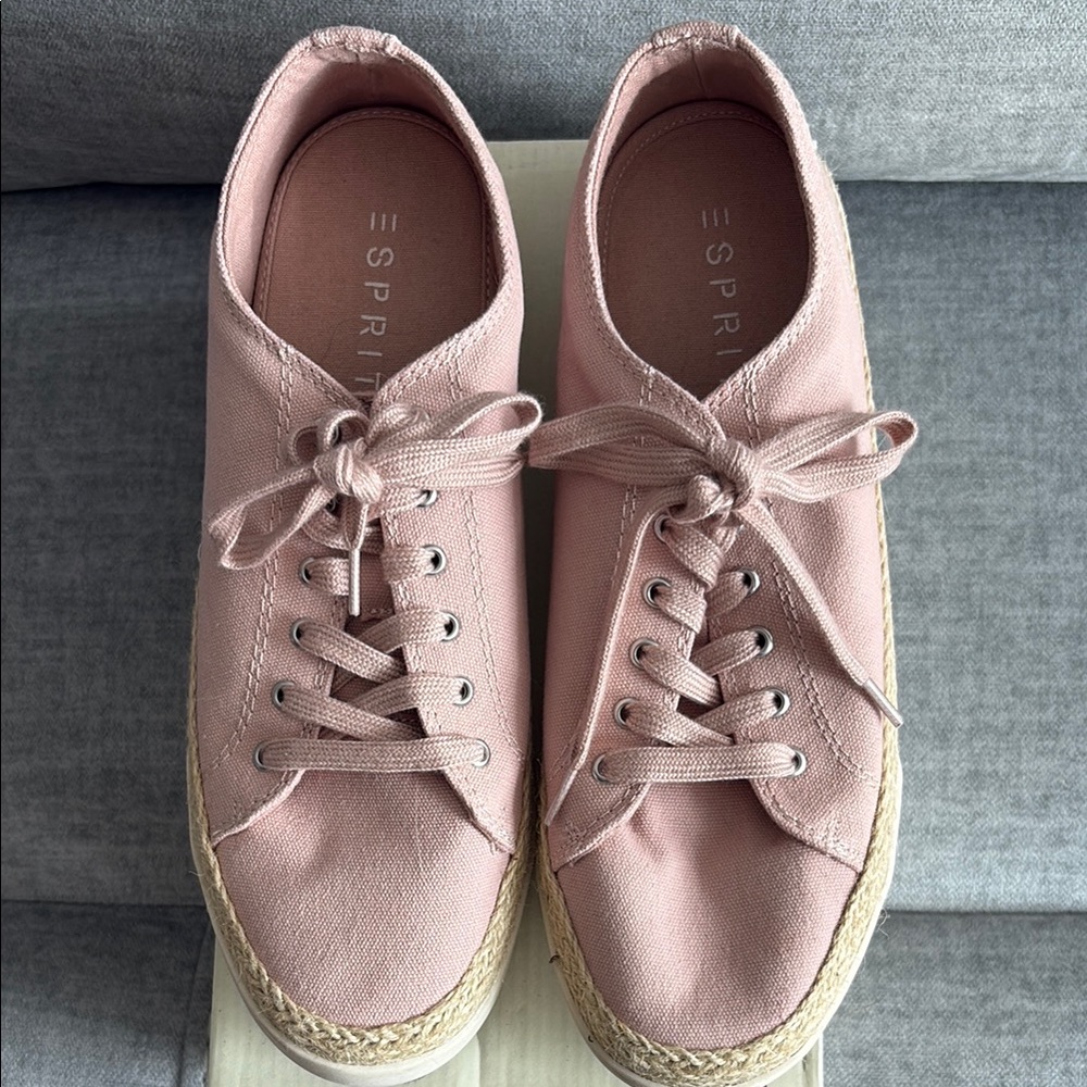 Esprit Pink Canvas Sneakers with Flexible Sole